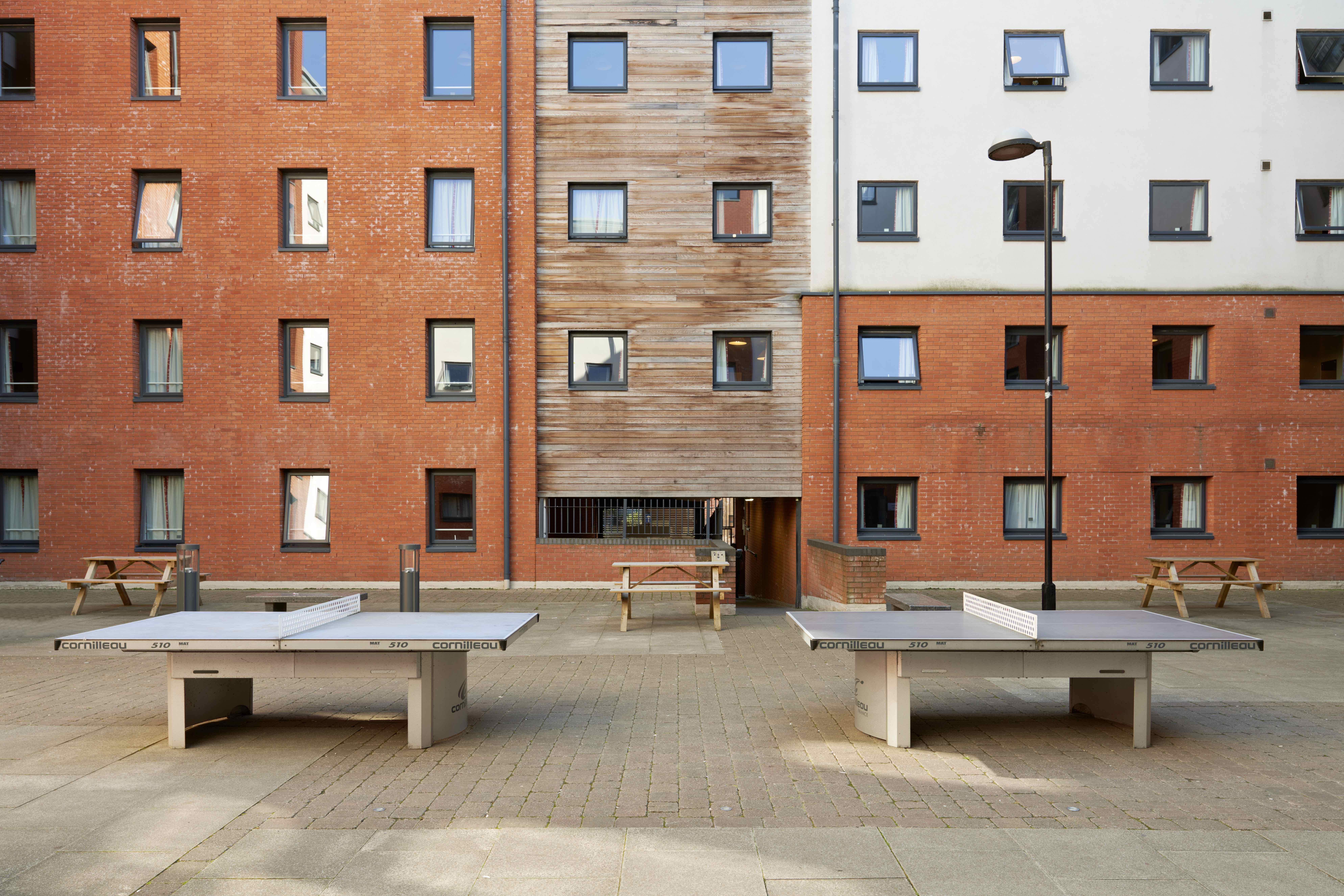 Sheffield student accommodation outdoor courtyard
