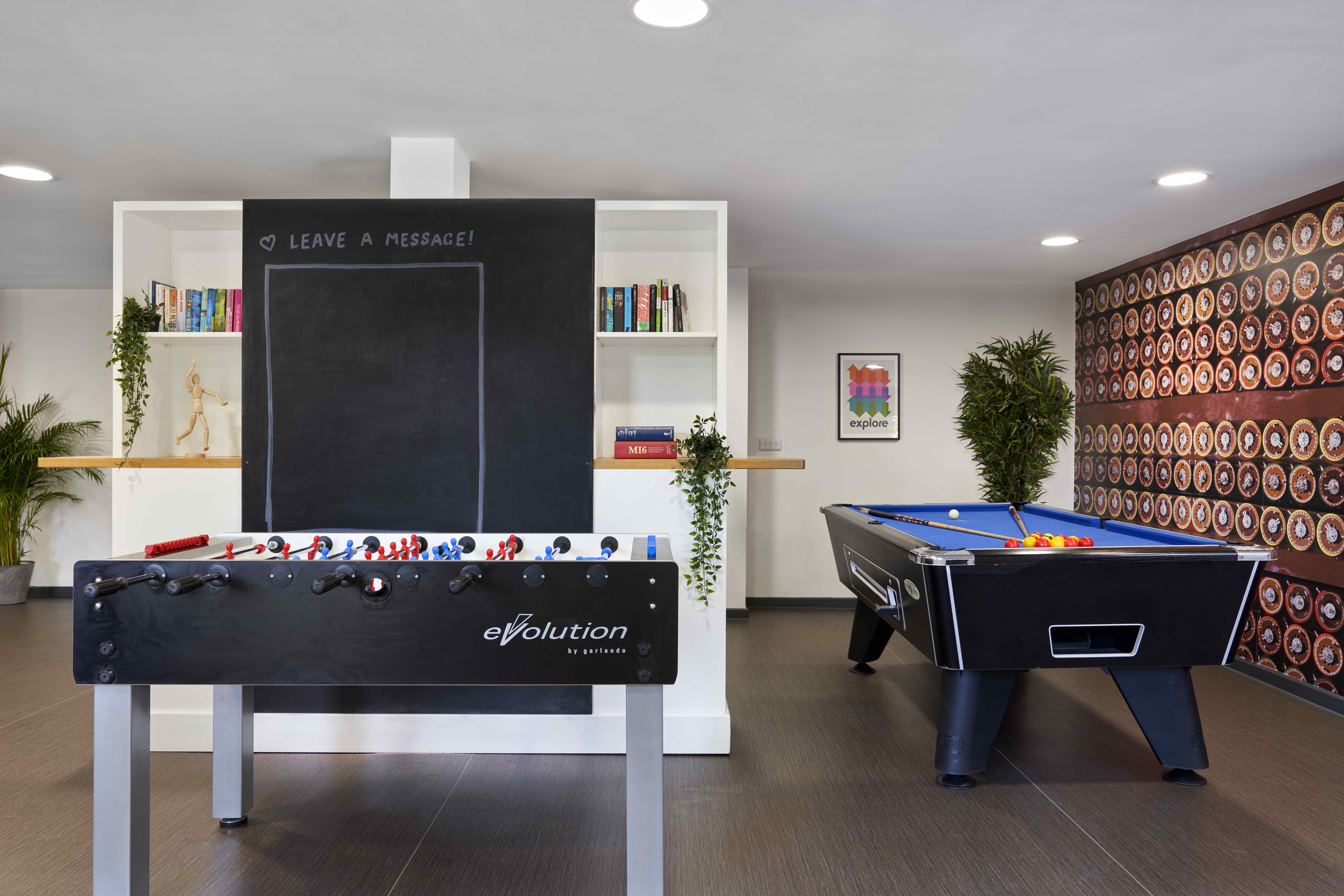 Leeds student accommodation games area